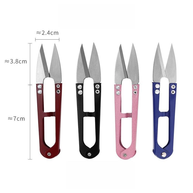 

4PCS Thread Snips Sewing Scissors Trimming Clippers U Shape Yarn Cutter for Embroidery Cross Stitch Sewing Craft(COLOR RANDOM)
