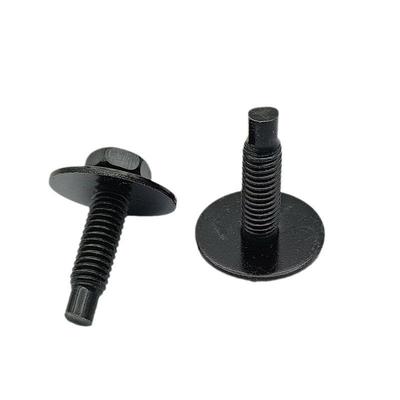 Rustproof Black M6 Universal Metal Fasteners with Gasket Fixing Screws for Toyota Vehicles