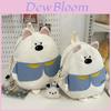 Cute Cartoon Dog Design Student Lightweight Nylon Backpack With Plush Pendant For School Use