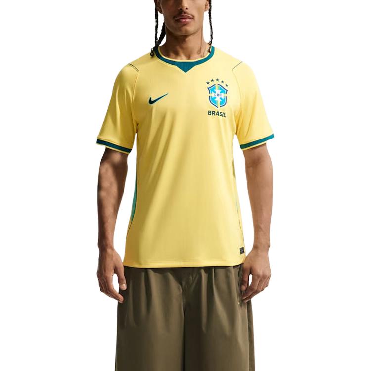 Nike Brazil Dri-FIT Quick-Dry Logo Short Sleeve Soccer Jersey Men jersey IF7054-724 XL