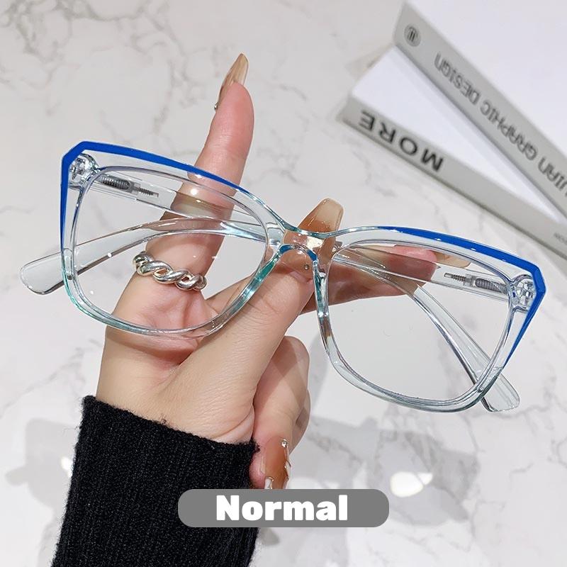 Fashionable Transparent Frame Photochromic Multifocal Reading Glasses Unisex Fashionable Progressive Blue Light Blocking Glasses