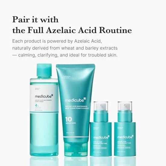 Medikube Azelaic Acid Niacinamide Clear Toner Lotion Oil-Water Balance Sebum Pore Care High Density Oily Skin Skincare Korean Serum Cosmetics