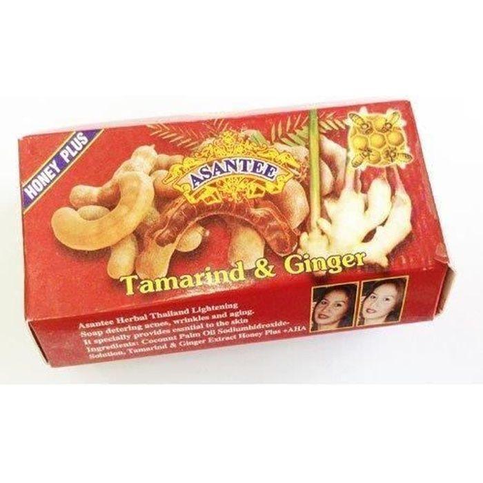 Rozjasňující mýdlo - ASANTEE - Tamarind &; Zázvor - 125g - Odstraňuje skvrny - Speciální vůně