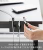 Yamazaki Desk Cable W9 x x Smart Clamp Magnetic Cable 10374 Holder, Black, Dimensions D4.5 H7.3-12.2cm, Type, Clip,