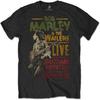 Bob Marley Herren Rastaman Vibration Tour 1976 Slim Fit T-Shirt Schwarz