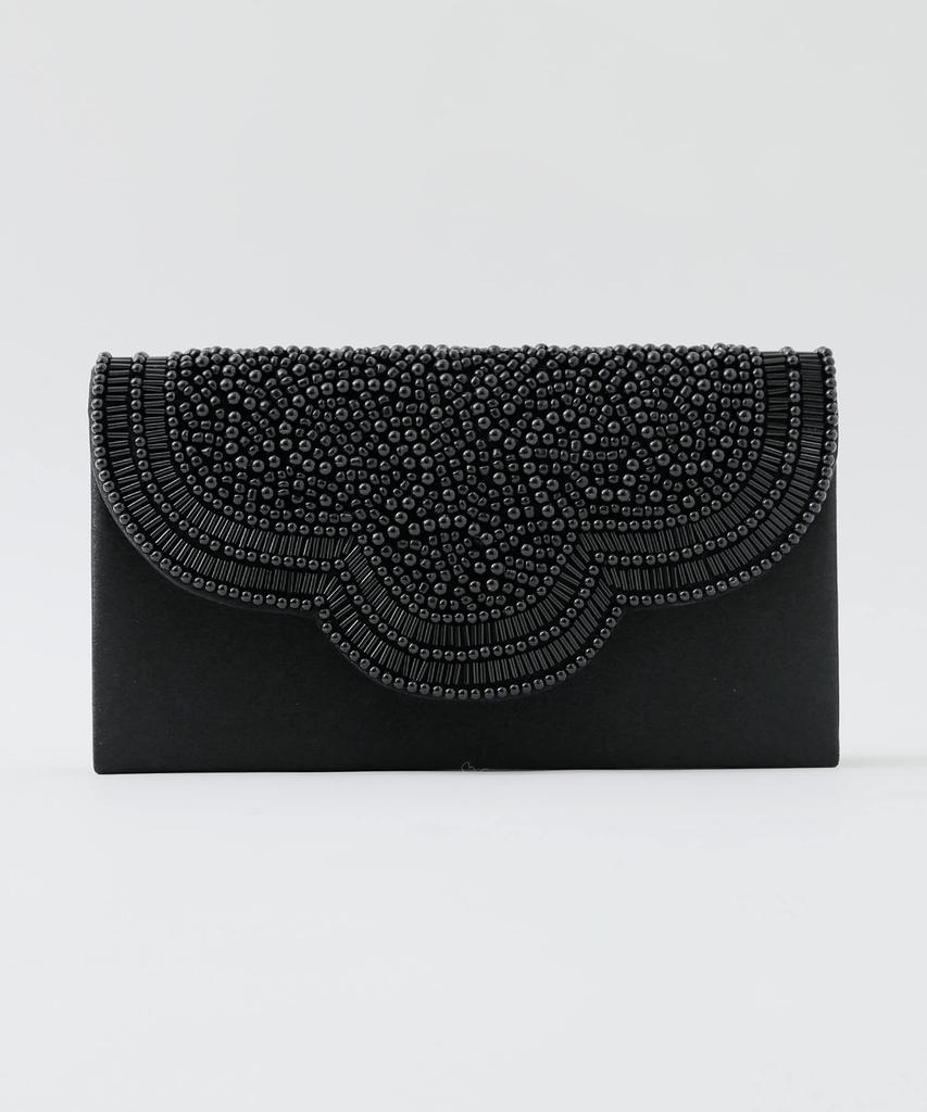 Niana Party Clutch Bag Party Bag Pearl Beads Satin Gold White Black Long Wallet Hand Mini Bag Na0000004199
