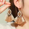 Retro Bohemian Woven Tassel Earrings In Niche Forest Style