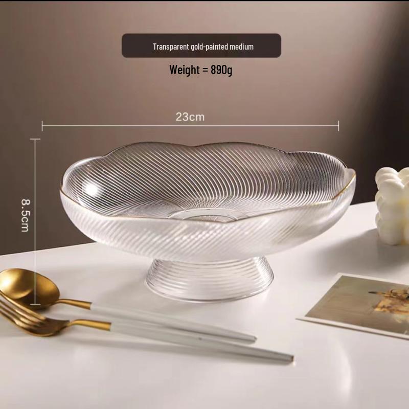 

Ruhan Glass Flower Language Serving Plate