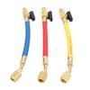 R134A R410A R22 R12 Charging Hoses Refrigeration Charging Hose Set with Ball Valve Color Coded for HVAC AC Maintenance