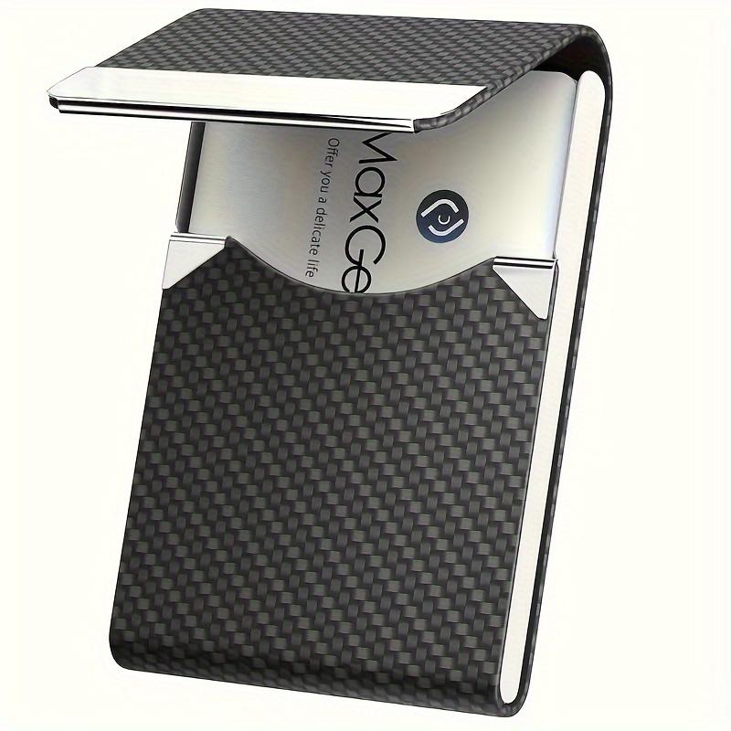 Elegant Black Business Card Holder - Perfect for Professionals and Travelers