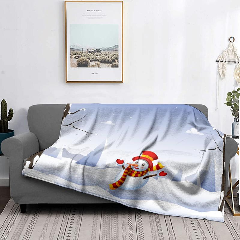 Home Decoration Plush Throw Sofa Blanket Bedspread Bed Fluffy Soft Blankets Decor Plaid Modern Halloween Merry Christmas Winter