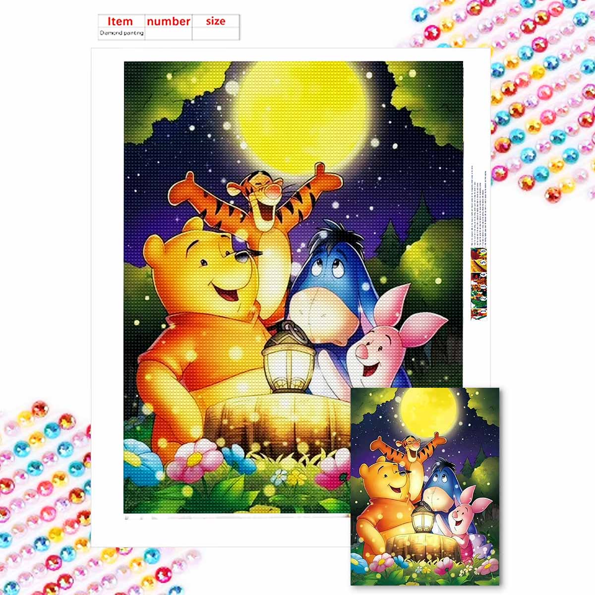 

Полная круглая алмазная живопись Счастливая семья Искусство Стразы Картина Мозаика DIY 5D Вышивка крестом Домашнее украшение Round 20x30cm