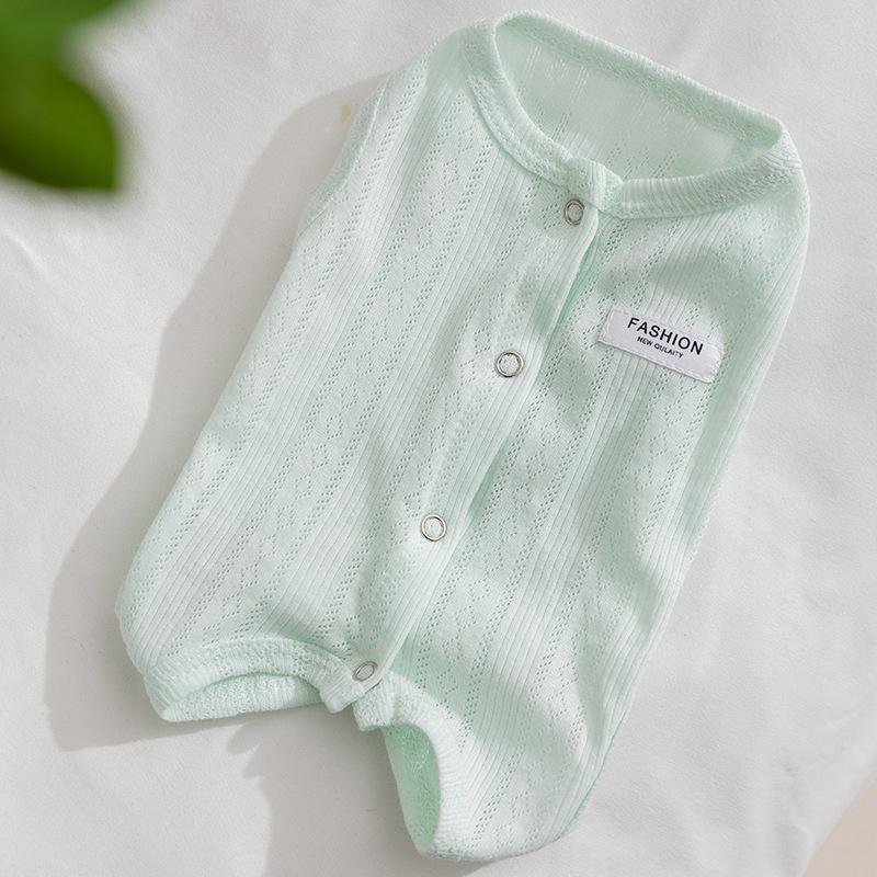 Spring and summer thin cat simple fashion bag belly clothes to prevent cold air conditioning clothes hairless cat four-legged pet cat clothes