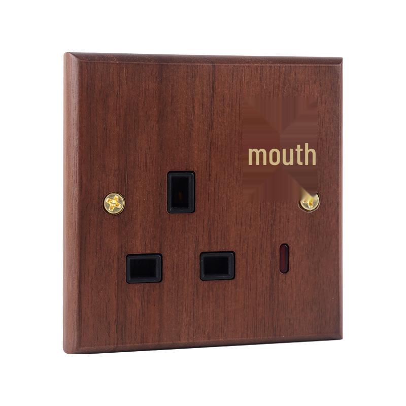 13A British Standard USB Switch Socket, Grey, Wall-Mounted, Multi-Function, One-Gang, Three-Hole Panel