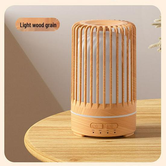 Wood Grain Ultrasonic Aroma Diffuser for Bedroom - Silent Essential Oil Humidifier