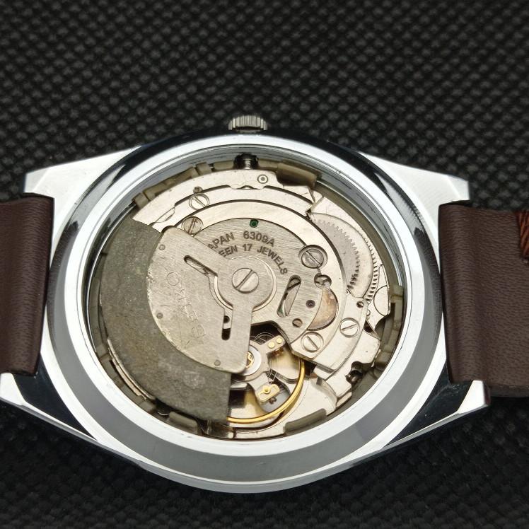 REFURBISHED VINTAGE SEIKO 5 AUTO 6309A JAPAN MENS D/D BROWN WATCH 593c-a314824-2 SKU593c-a314824