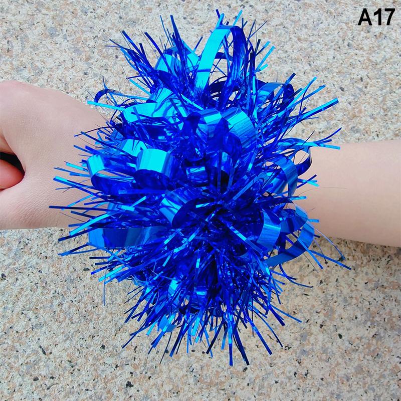 2Pcs Kids Game Pom Poms Apply To Sports Game 27 Styles Practical Cheerleading Cheering Flower Ball Sports Games Bracelet