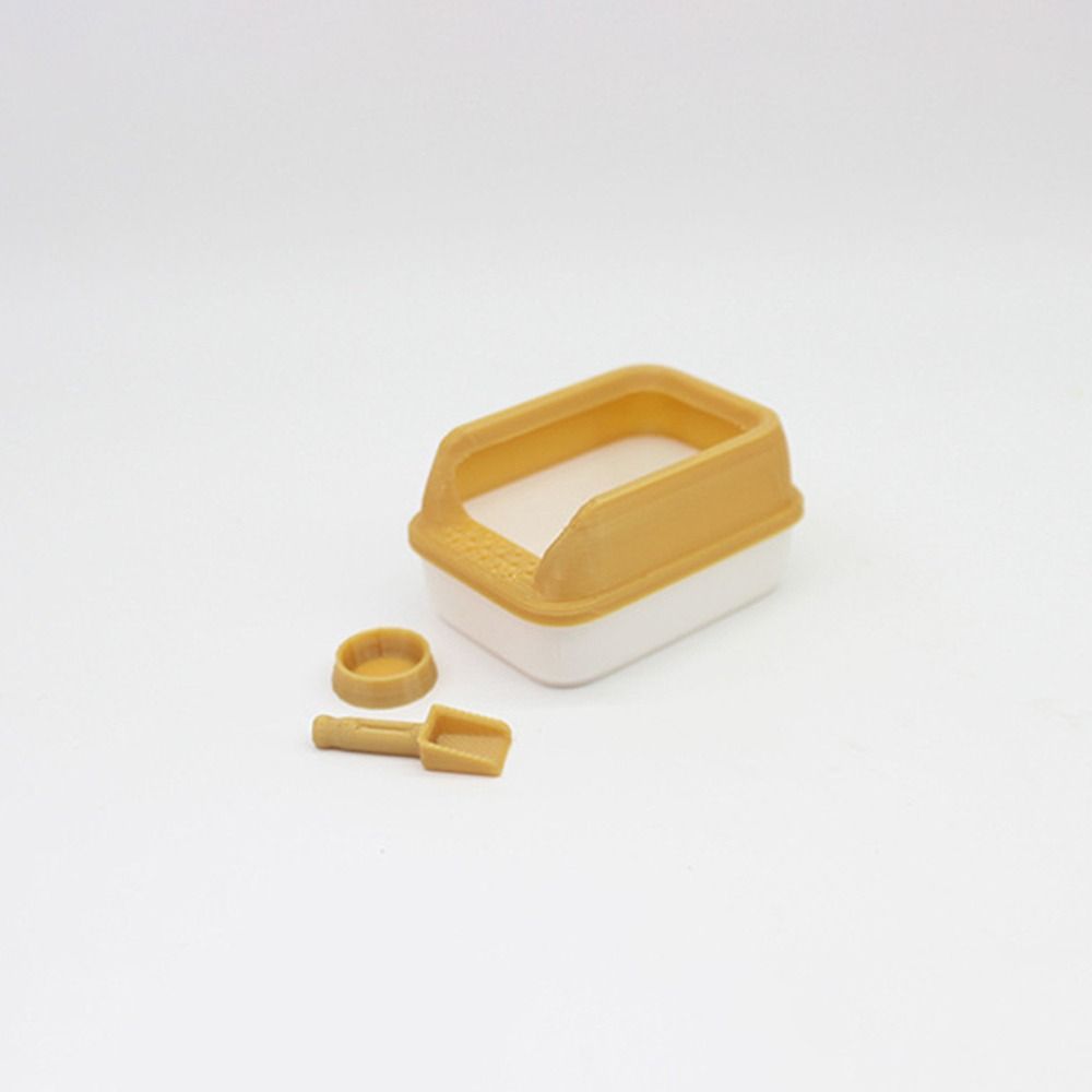 3Pcs/set Mini Cat Litter Box Miniature Doll Home Decoration Cute Pet Supplies