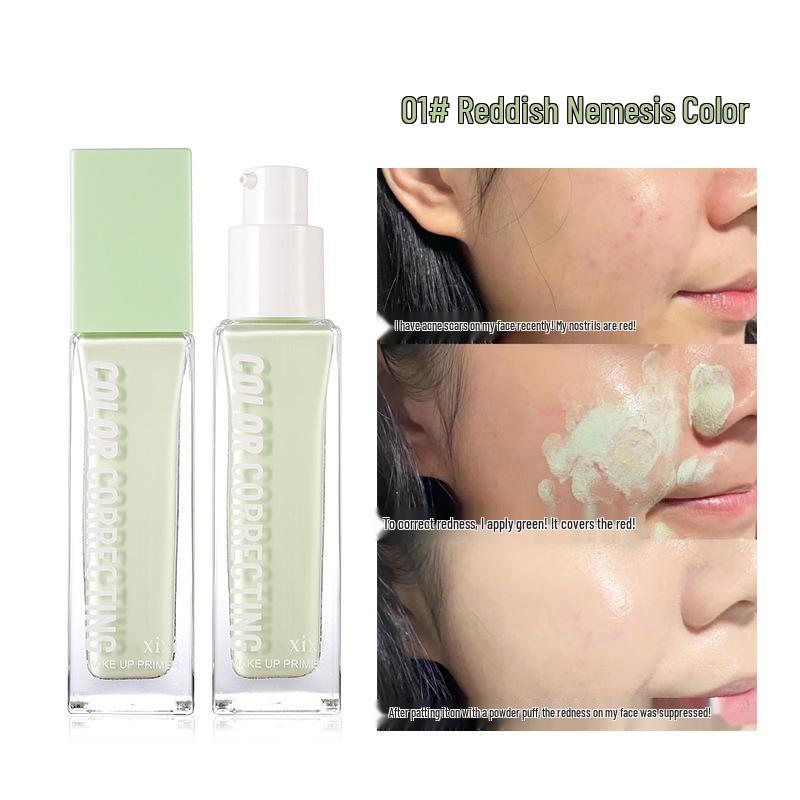 Xixi Translucent Primer: Moisturizing, Oil-Control, Skin-Tone Correcting, Pore-Minimizing Makeup Base