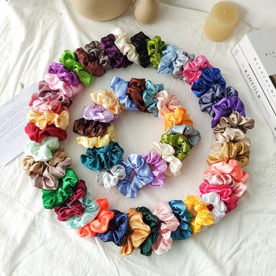 Z Cross-border New High-end, Satin Cloth Art Hair Band, Hair Rope, Multi-color Cloth Ring Hair Accessories.