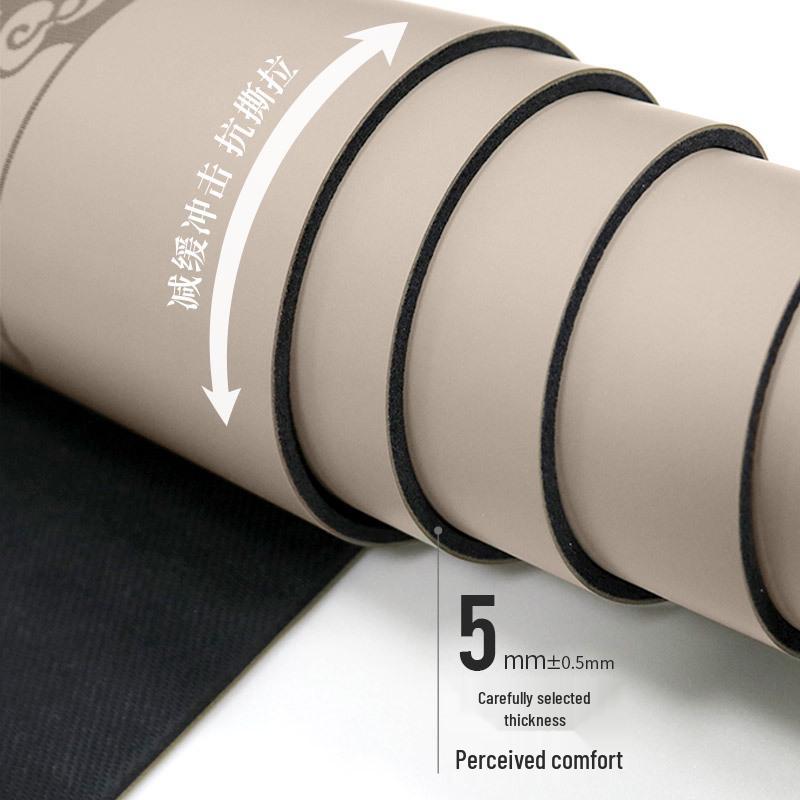 Non-slip, Sweat-absorbing, Personality Cartoon Yoga Mat - Natural Rubber, Widened & Long for Fitness and Plank Support
