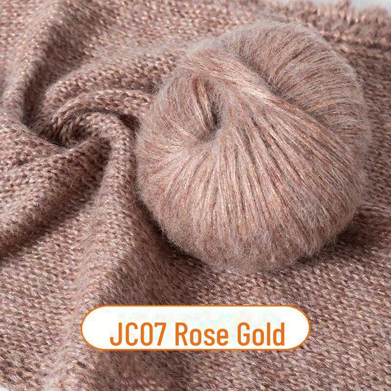 New Glitter Mohair Yarn for DIY Scarves and Baby Items