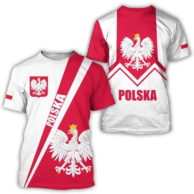 Oversized Poland T-Shirts Polish Flag 3D Print Streetwear Men Women Casual Fashion Short Sleeve T Shirt Tops Clothing