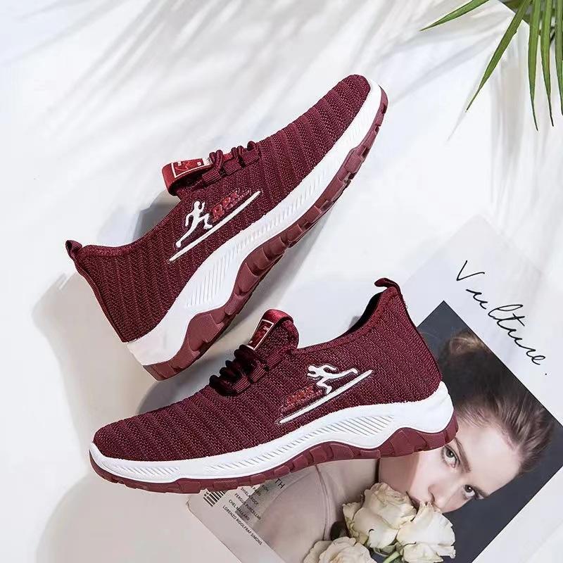 Nové ležérní tenisky Flyknit Dámské Lehké Měkká podrážka Boty pro maminky Módní Kokosové boty