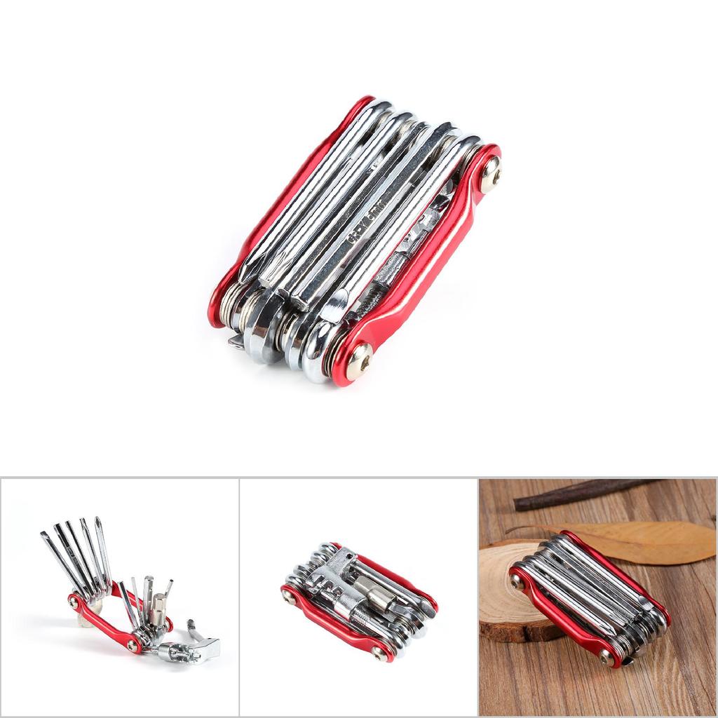 11in1 Transformers Bicycle Repair Tool Bike Pocket Multi Function Folding Tool