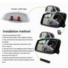 Car Blind Spot Reversing Parking Auxiliary Mirror Waterproof High Defination Glass Convex Rearview Wide Angle Adjustable
