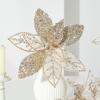Sequins Artificial Poinsettia Flower Large Sequins Flower  Wedding Decoration