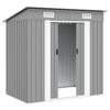 vidaXL Gartenschuppen Grau Metall