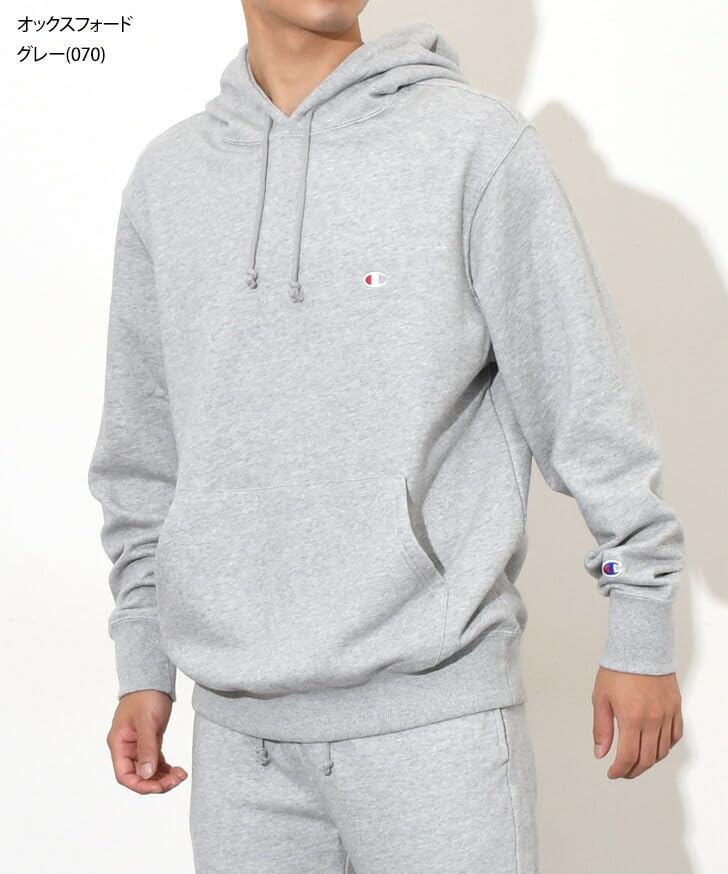 Champion Basic Long Fleece Embroidered Size White Men's Hoodie, Sleeve, Lining, Logo, C3-W101Z,