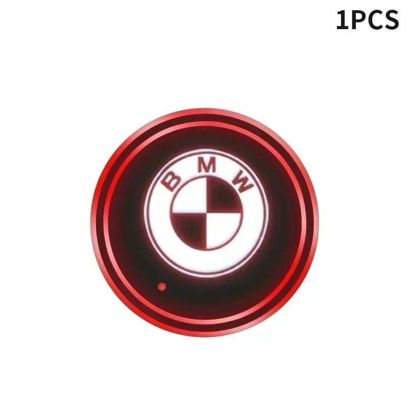 

New Hots E60 E60 E93 E60 For BMW 2pcs Car Luminous Water Cup Coaster 7 Colorful For BMW M Power Performance M3 M5 X1 X3 X5 X6 E