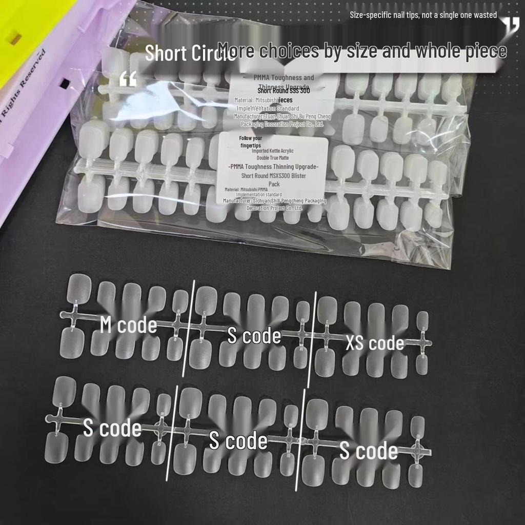 Moshang Fingertip Wearable Nails - 300-Piece Manicure Nail Tips Set