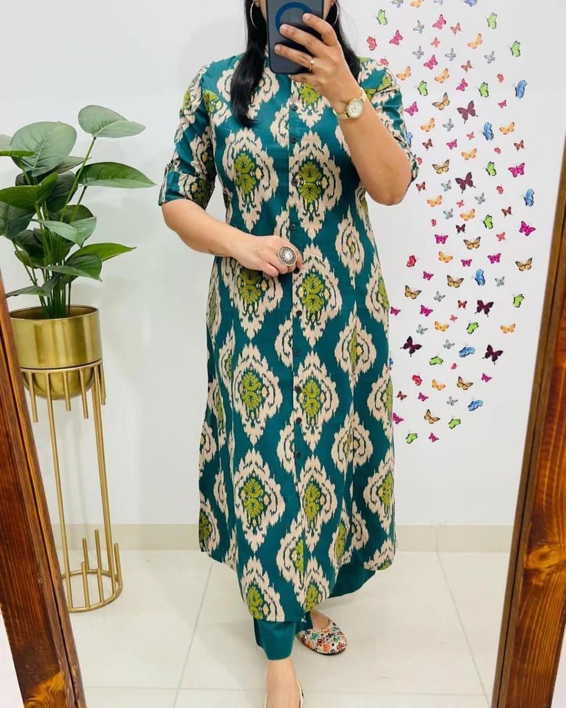 Set de Cord Alină Kurta Pantaloni Designer Indian pentru Femei, Ținută de Petrecere, Top Designer, Tunică, Rochie Kurti