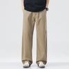 | American retro trendy brand pure cotton casual pants men's solid color simple and versatile loose drape straight pants