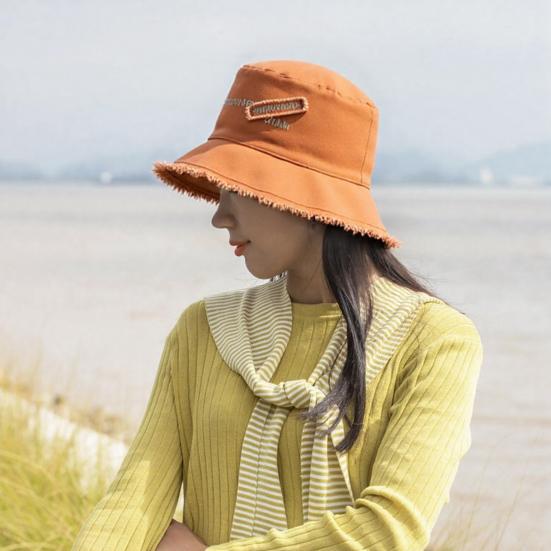 Fishermen Hat with Neck Protection Furry Trim Wide Brim Lightweight Sun Hat