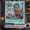 Tapiserie de perete personalizată, Nume personalizat Central Cee imprimat, Artă de perete din material textil pentru fundal cameră interioară