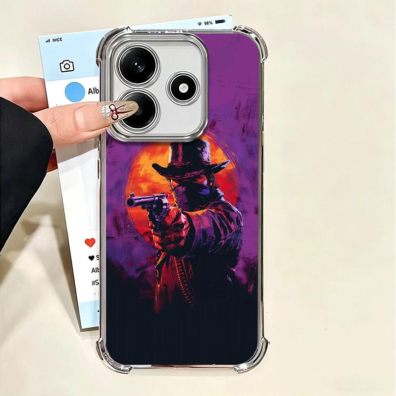 Red Dead R-Redemption Plating Phone Case For Xiaomi Poco X5 X6 X7 X8 Pro Max F8 Ultra F7 M8 M7 M5S Redmi 15C 15 14C 13C 13 X3 12