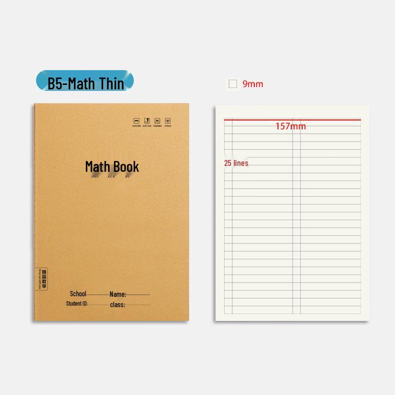 Primary & Junior High School Workbook: Grades 3-6, B5 English Composition & Math Practice Notebook