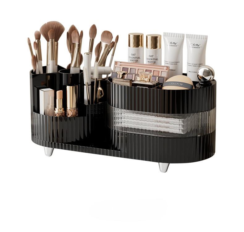 Cosmetic Organizer Makeup Storage Box Desktop Dustproof Rotating Pen Holder Layers Large Capacity Jewelry Lipstick Makeup Boxes