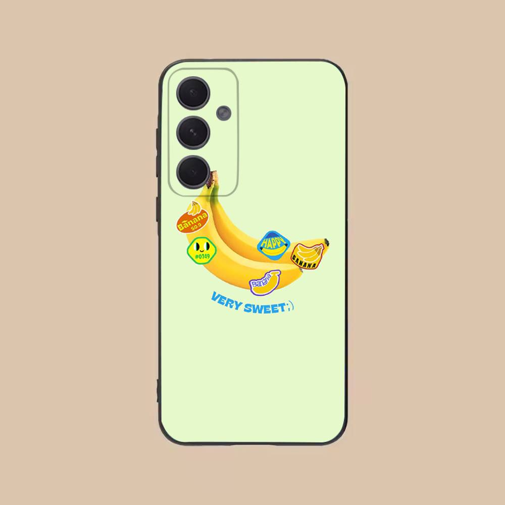 

Banana Phone Case For Samsung S25,24,21,22,23,20,S30,Ultra,Plus,Fe,Lite,Note,5G Black Soft SamsungS20ULTRA5G