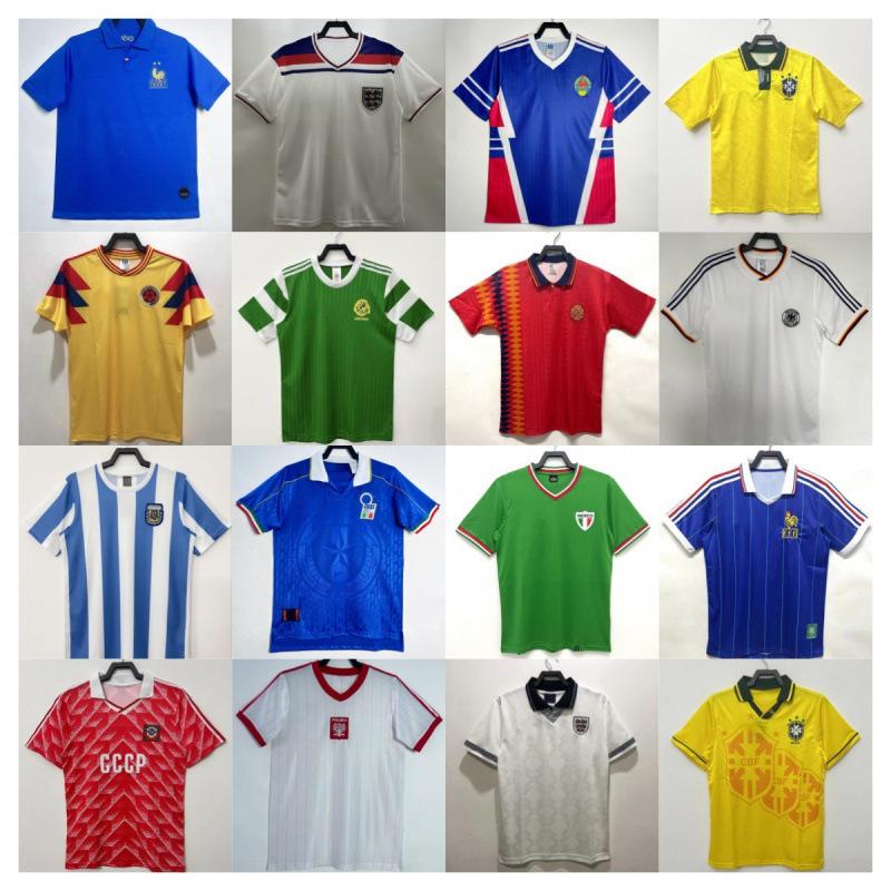 New upgraded World Cup national team retro football jersey England Spain Argentina Sweden Germany S