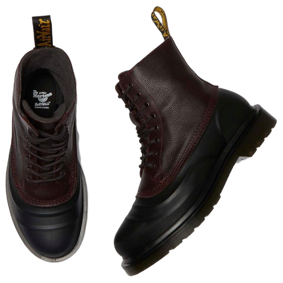 Dr. Martens 1460 Leder Mode Kurze Stiefel Unisex Stiefel Rot Schwarz 32119601