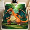 Charmander pattern Flannel Blanket, High quality Comfortable for All Seasons, Home Decor, Warmth and Comfort, Perfect for Gifts.