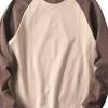 Fall Winter Men Top Color Block O Neck Long Sleeves Pullover Plus Size Thick Warm Sport Fitness Sweatshirt Daily Wear Business Clothes