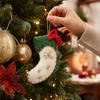 Christmas Wool Sock Ornament, Hanging Decoration for Holiday Crafts