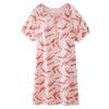 Pajamas Women's Summer with Chest Pads Short Sleeves Cotton Pajamas Skirts Long Summer Thin Maternity Large Size Dresses