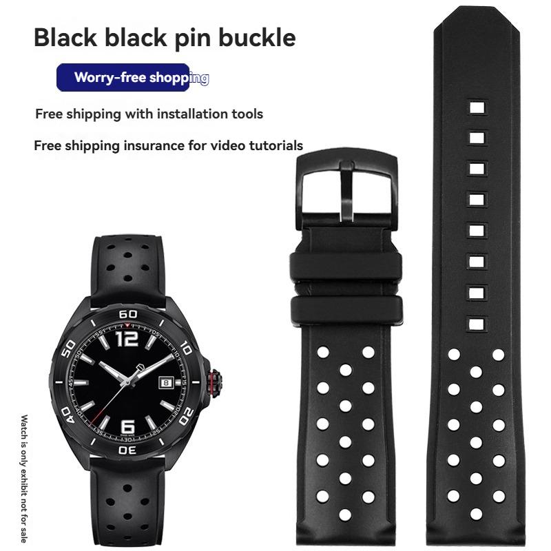 22MM High quality silicone Watch strap For F1 TAG HEUER FORMULA 1 Sports Watch series Rubber Watch band